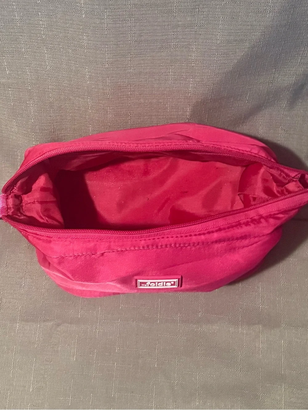 The Foldie Pink Foldable Cosmetic Case